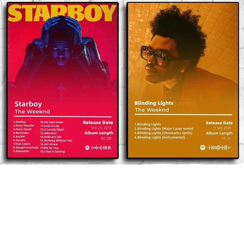 The Weeknd Album Track List Posters