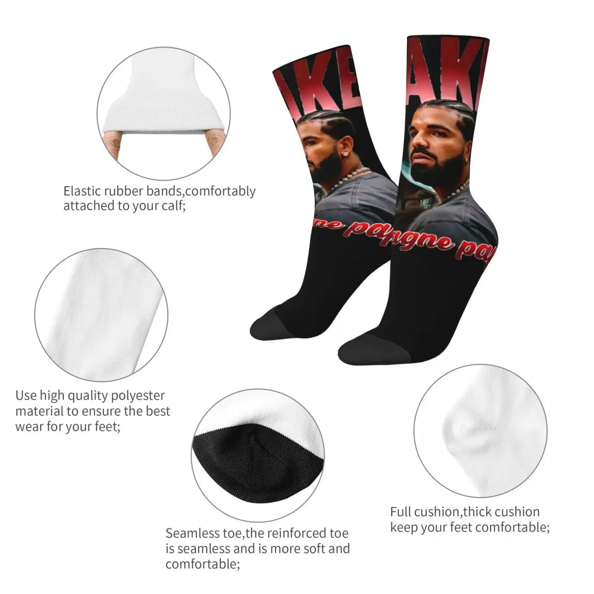 Drake Champagne Papi Socks