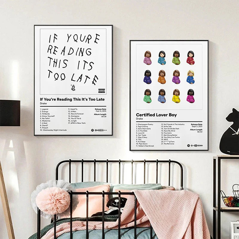 Drake Album Track List Posters