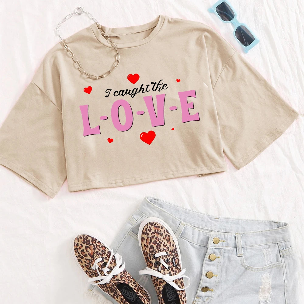 Sabrina Carpenter I Caught the L O V E Cropped T-Shirt