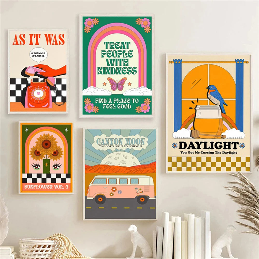 Harry Styles Retro Art Posters