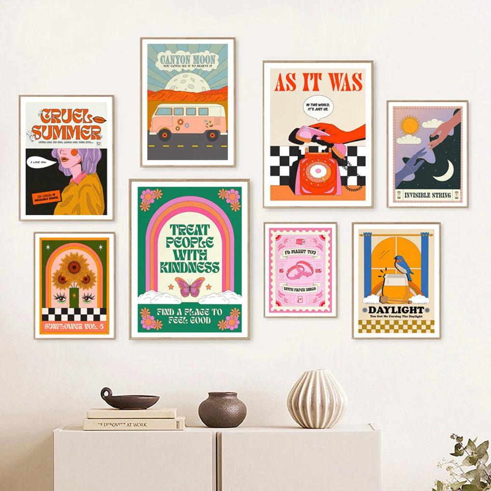 Harry Styles Retro Art Posters