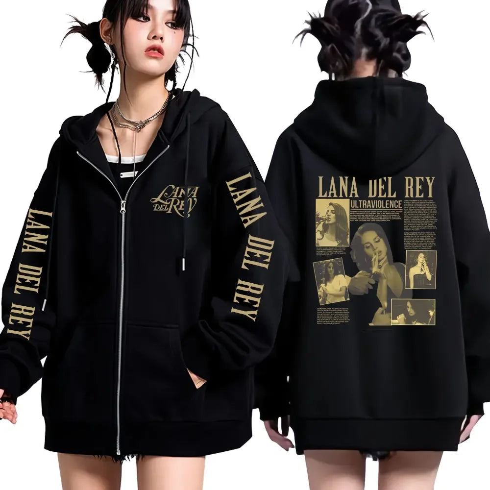 Lana Del Rey Ultraviolence Zip Up Hoodie