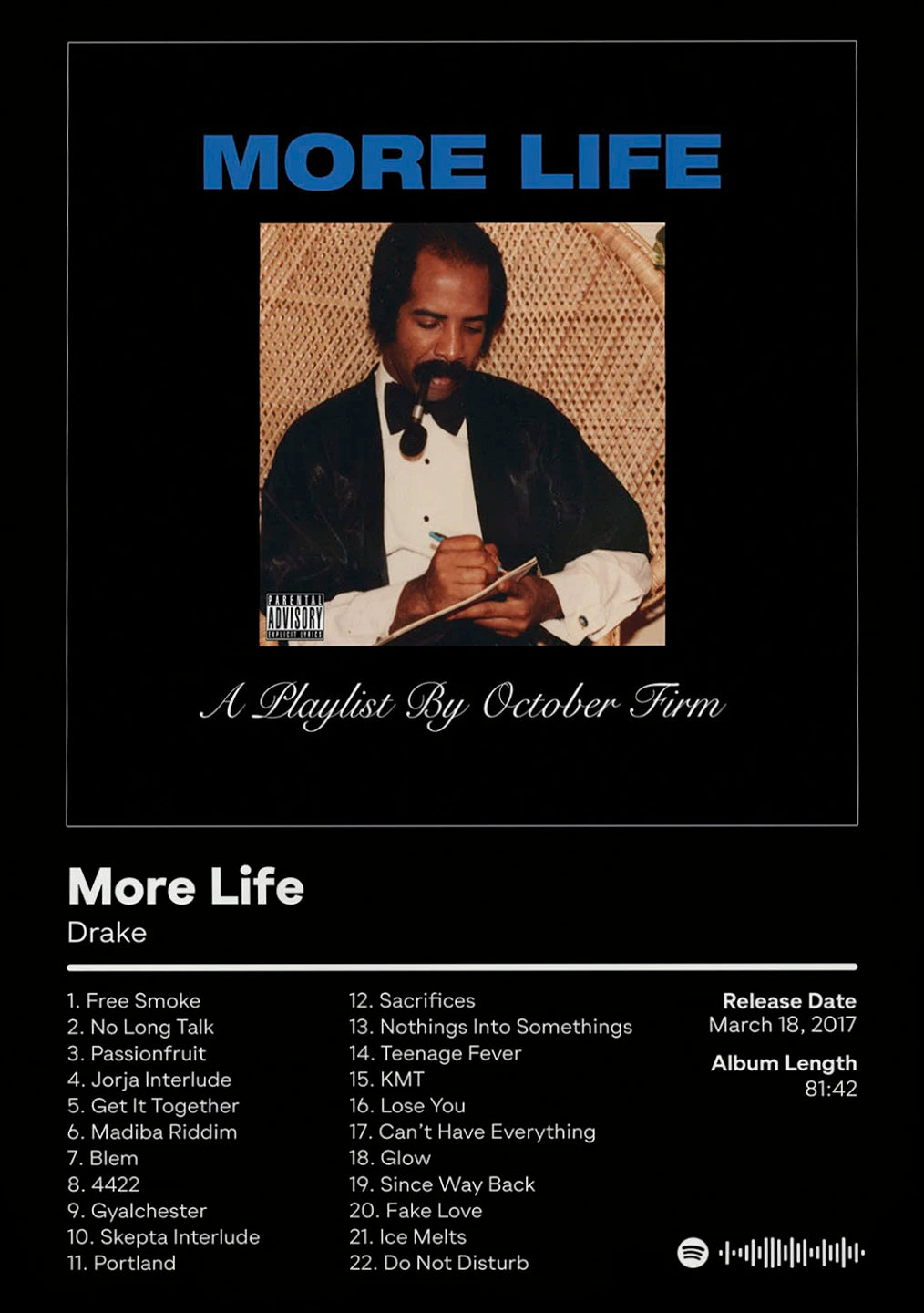 Drake Album Track List Posters