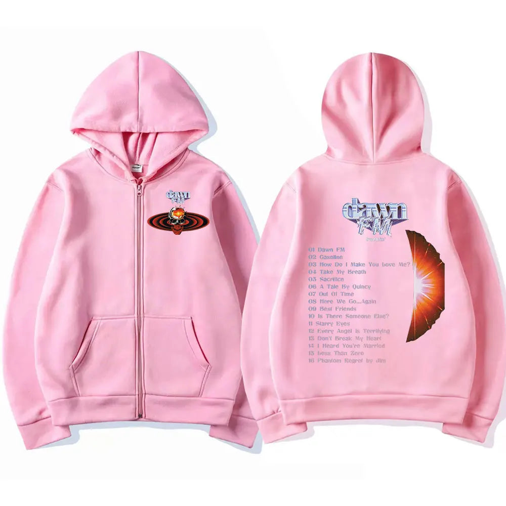 The Weeknd Dawn FM Tracklist Zip Up Hoodie