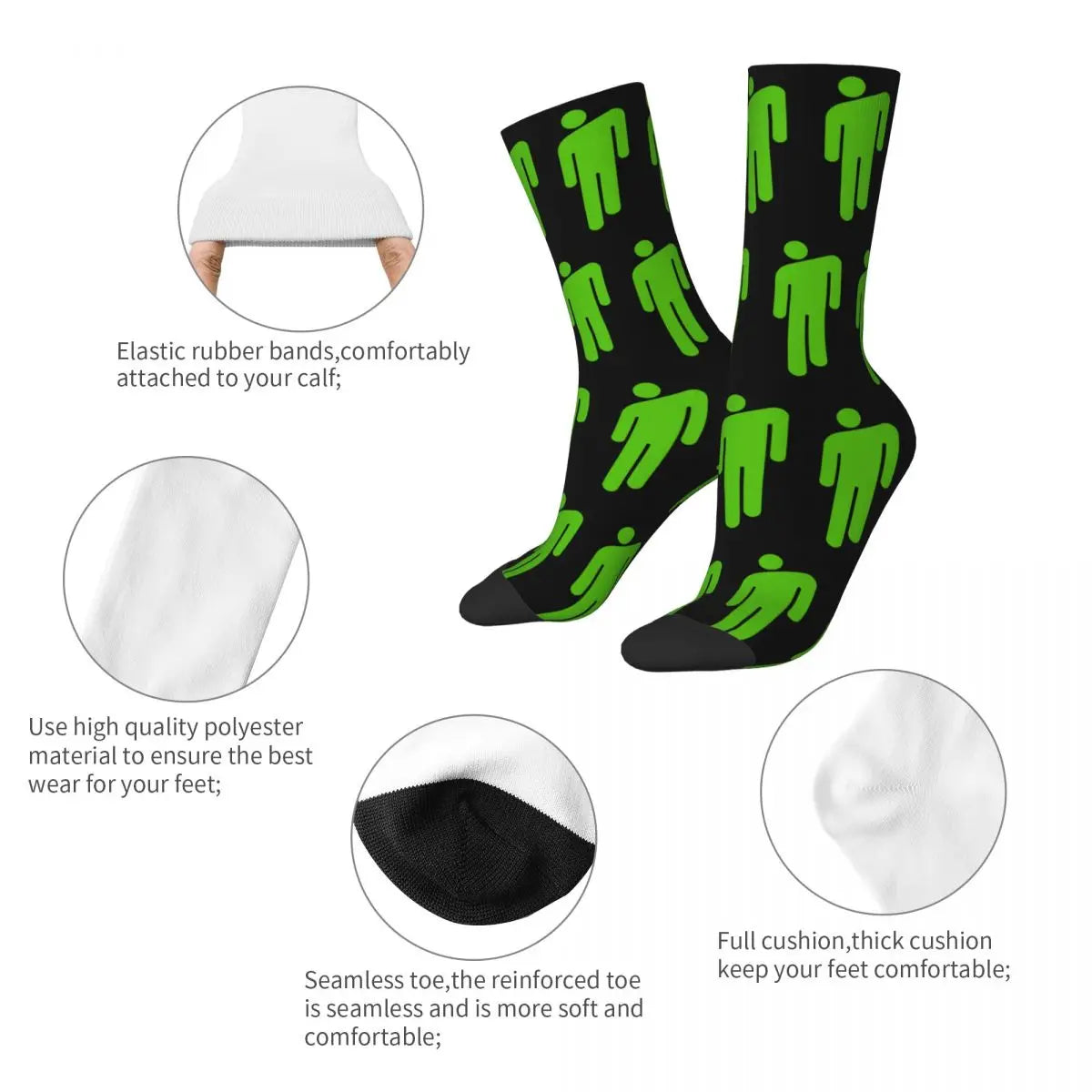 Billie Eilish Logo Socks