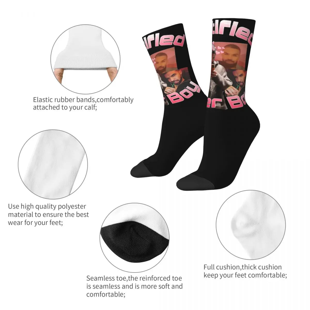 Drake Certified Lover Boy Meme Socks