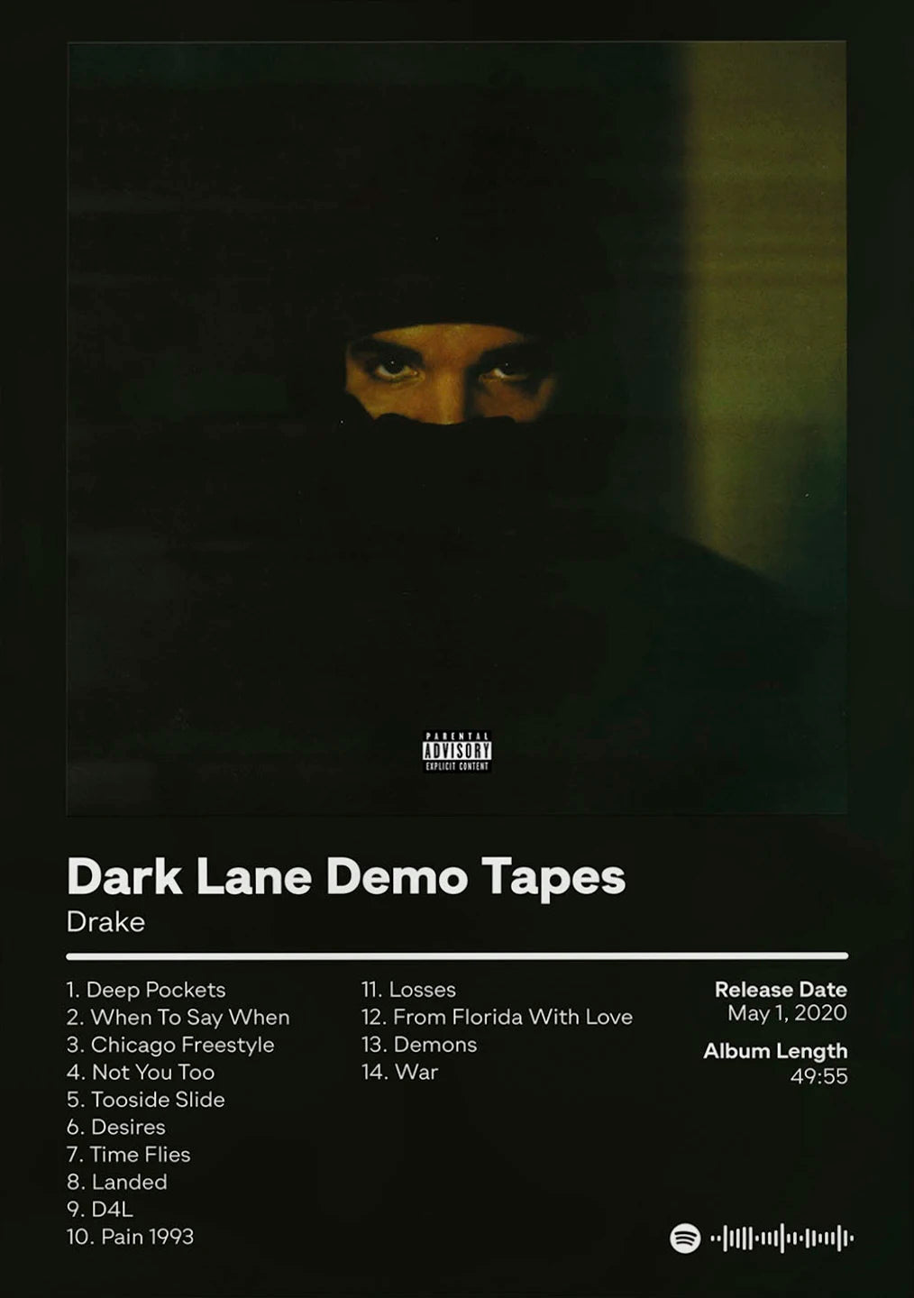 Drake Album Track List Posters