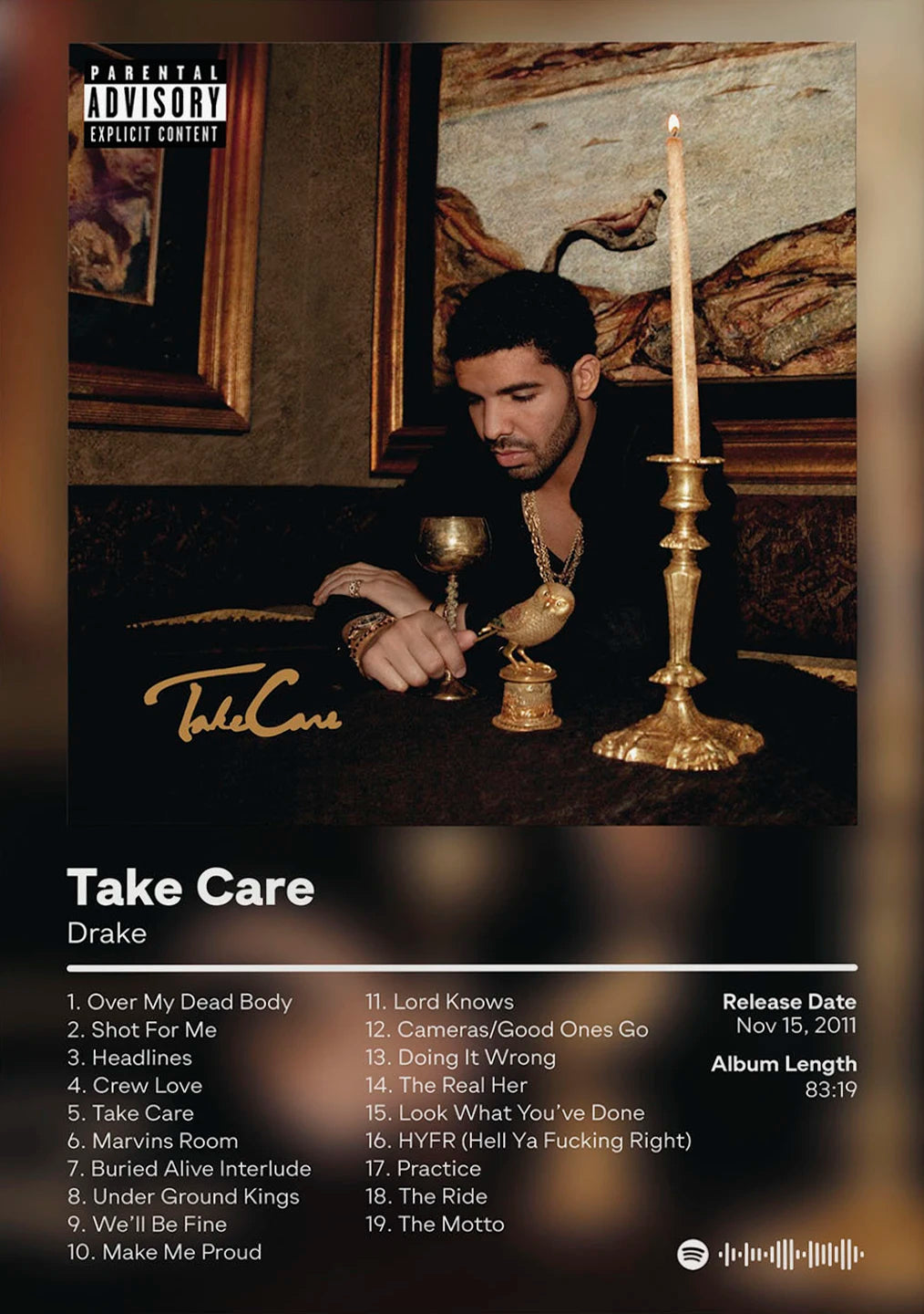 Drake Album Track List Posters