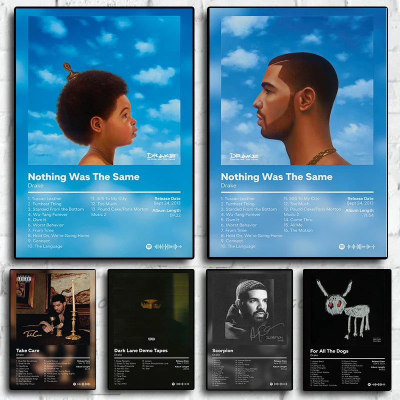 Drake Album Track List Posters