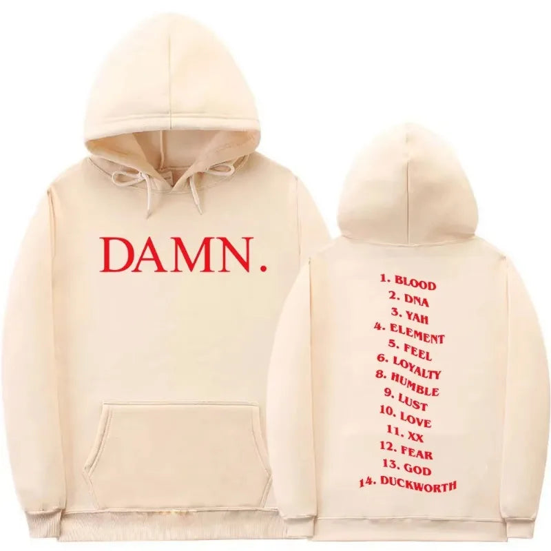 Kendrick Lamar Damn Tracklist Hoodie