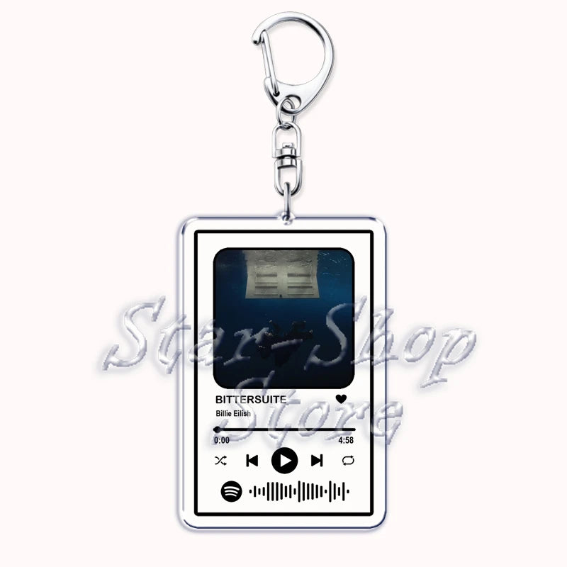 Billie Eilish Hit Me Hard and Soft Keychain